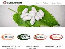 Tablet Screenshot of gcinutrients.com